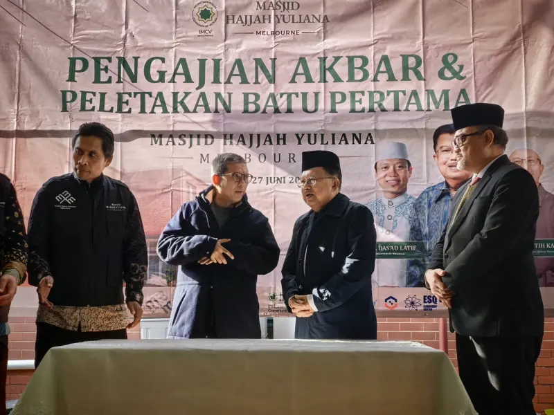 Bangun Peradaban Islam di Australia, Jusuf Kalla Resmikan Pembangunan Masjid Hajjah Yuliana di Melbourne