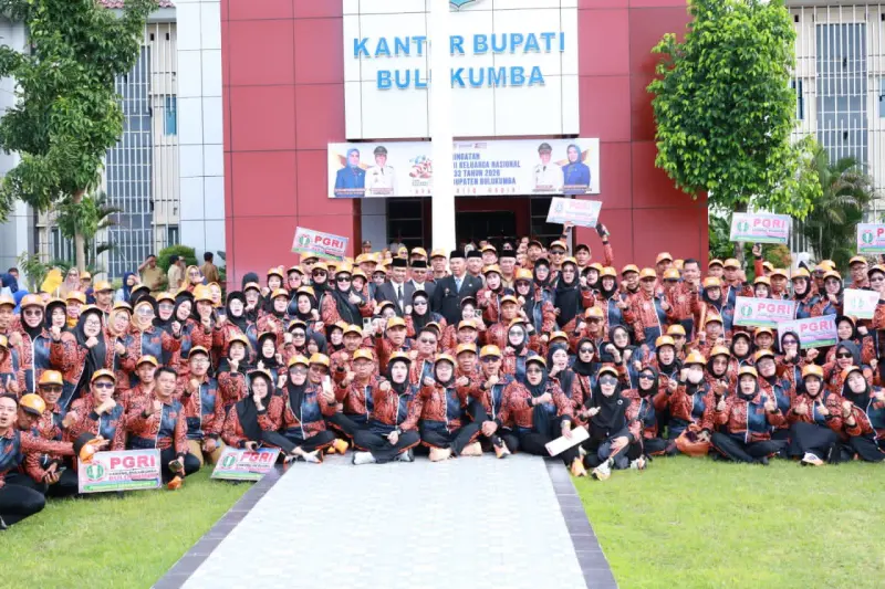 Semangat Guru Bulukumba: Bupati Andi Utta Resmi Lepas Kontingen Porsenijar, PGRI Optimistis Raih Tiga Besar