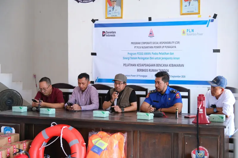 Tingkatkan Kesiapsiagaan Desa, PLN NP UP Punagaya Gelar Pelatihan Mitigasi Kebakaran 'POSISI AMAN'