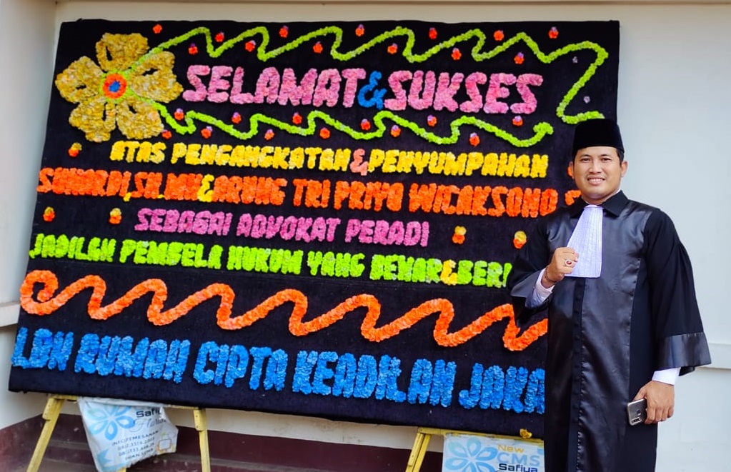 Arung Tri Priyo Wicaksono Resmi Jadi Advokat: Siap Berikan Bantuan Hukum Secara Gratis