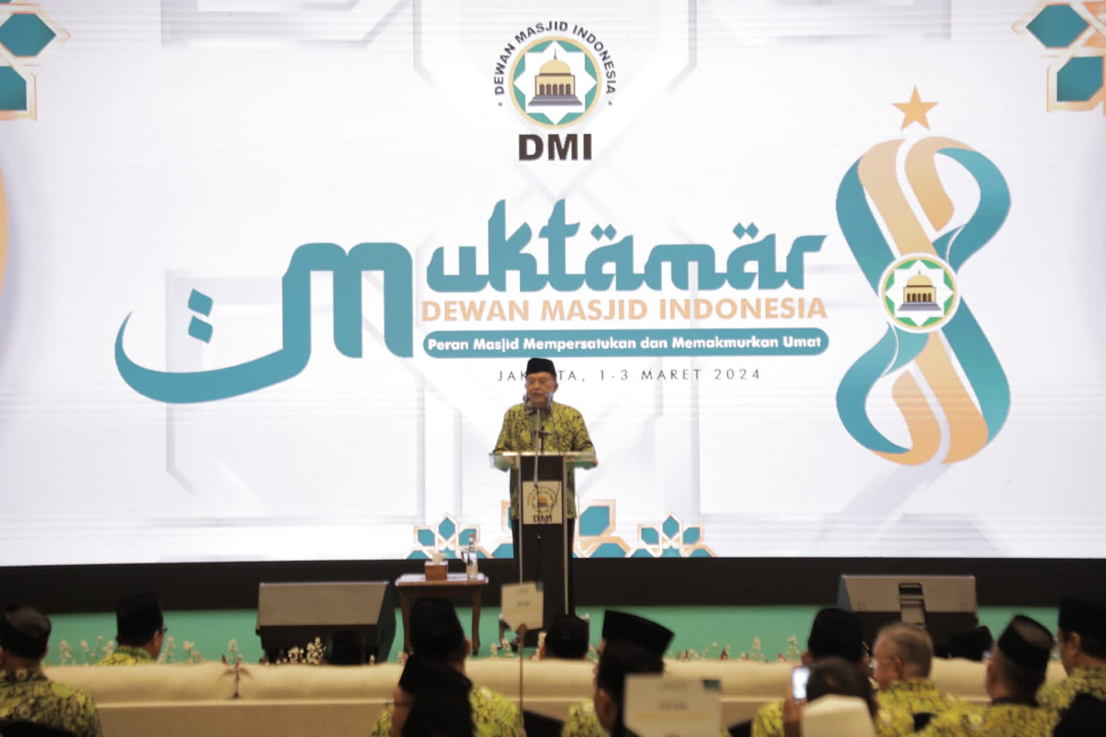 Jusuf Kalla Buka Muktamar VIII DMI: Kalau Diamanahkan Saya Tidak Pernah Mundur