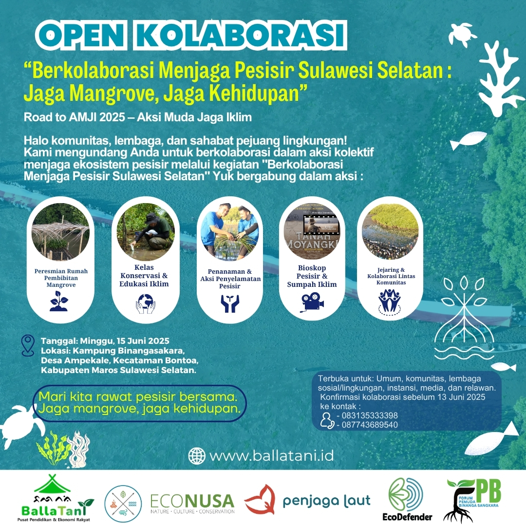 Lebih Dari Tanam: Aksi "Jaga Mangrove" di Maros Ajak Kamu Nonton Bioskop Pesisir dan Ikrar Iklim!