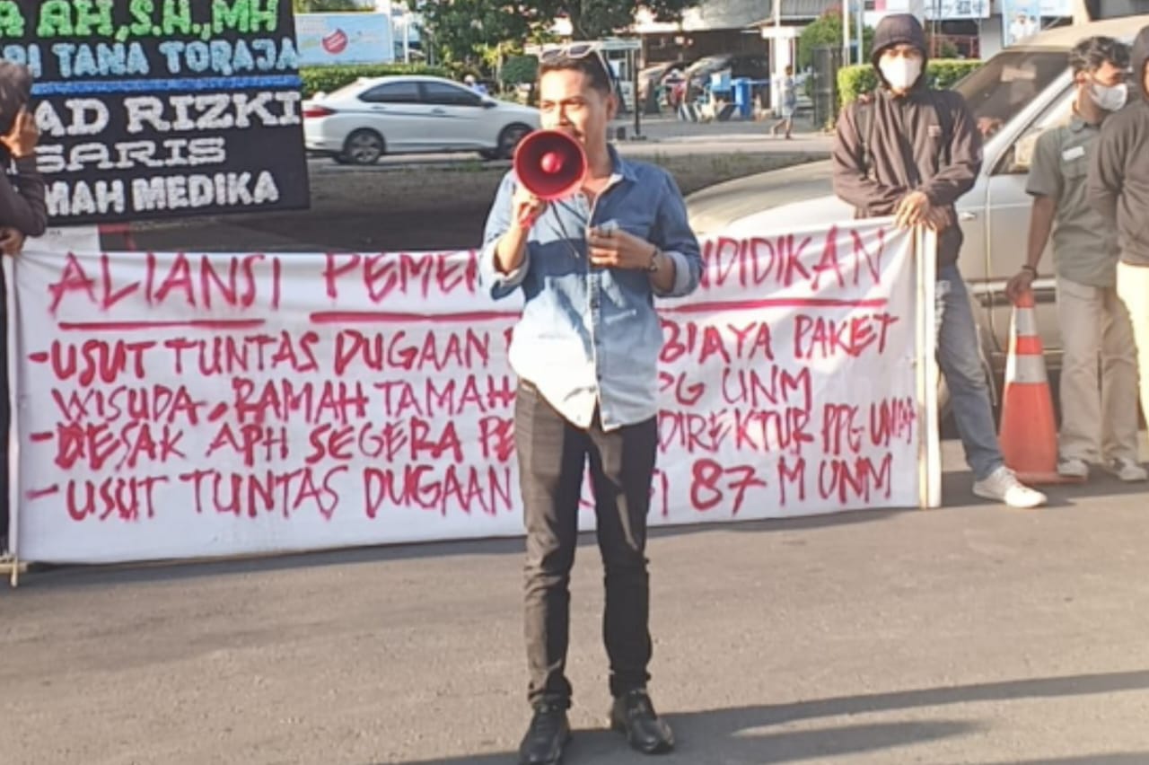 Demo Jilid 2, Aliansi Pemerhati Pendidikan Sulsel: Bongkar Dugaan Pungli dan Korupsi di UNM! 
