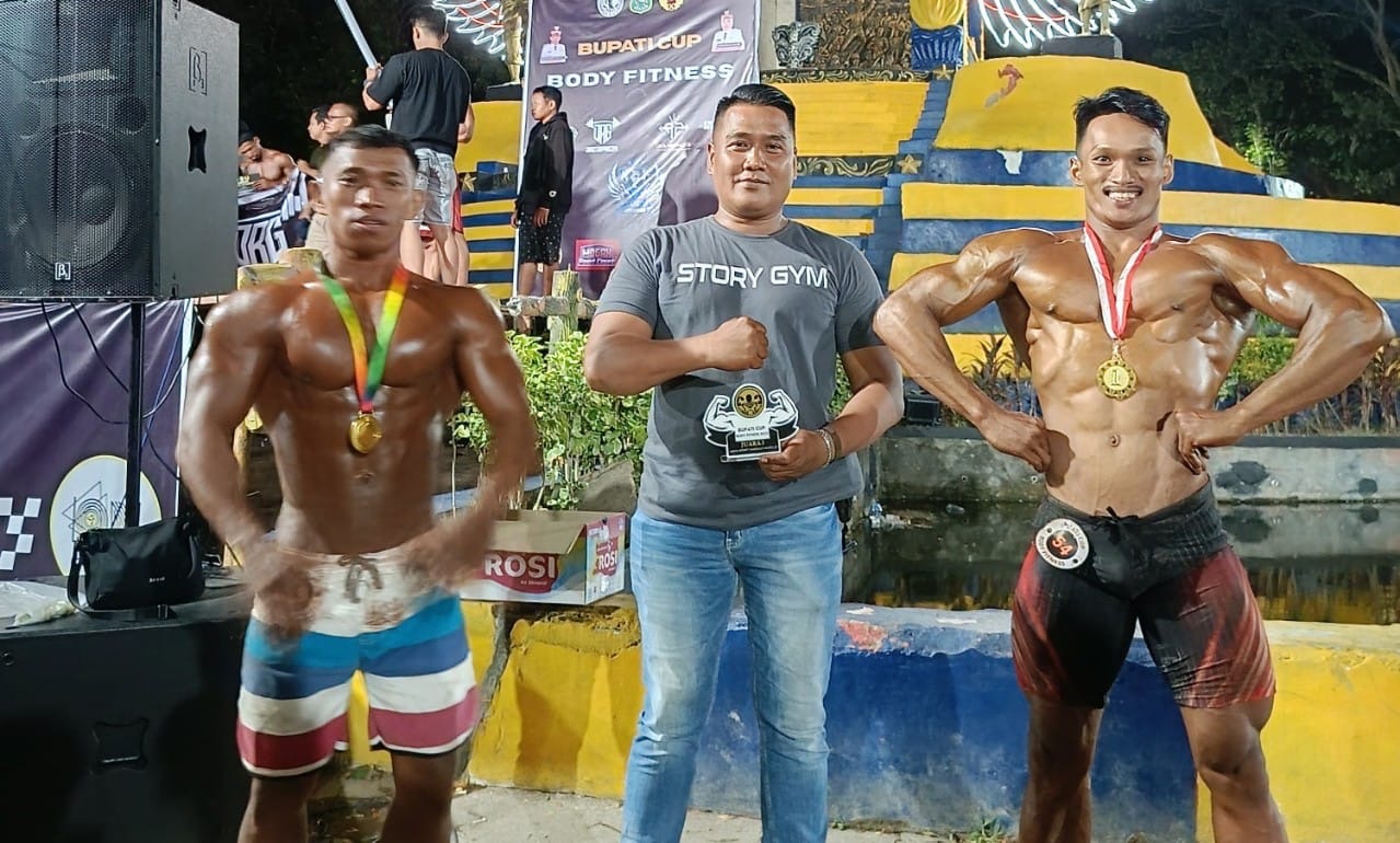 Story Gym Makassar Sabet Juara 1 di Body Contest Bupati Cup Sidrap 2025