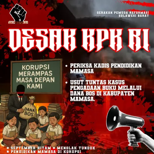 Buntut Dugaan Korupsi Pengadaan Buku Melalui Dana BOS, Gepermasi Desak KPK Periksa Kadis Pendidikan Mamasa