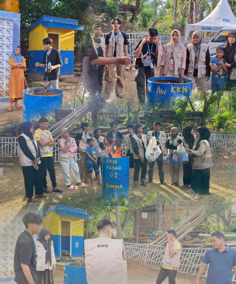 KKN Universitas PGRI Sumenep Posko 1 Desa Lobuk Ciptakan Inovasi Tungku Pembakaran Sampah Minim Asap