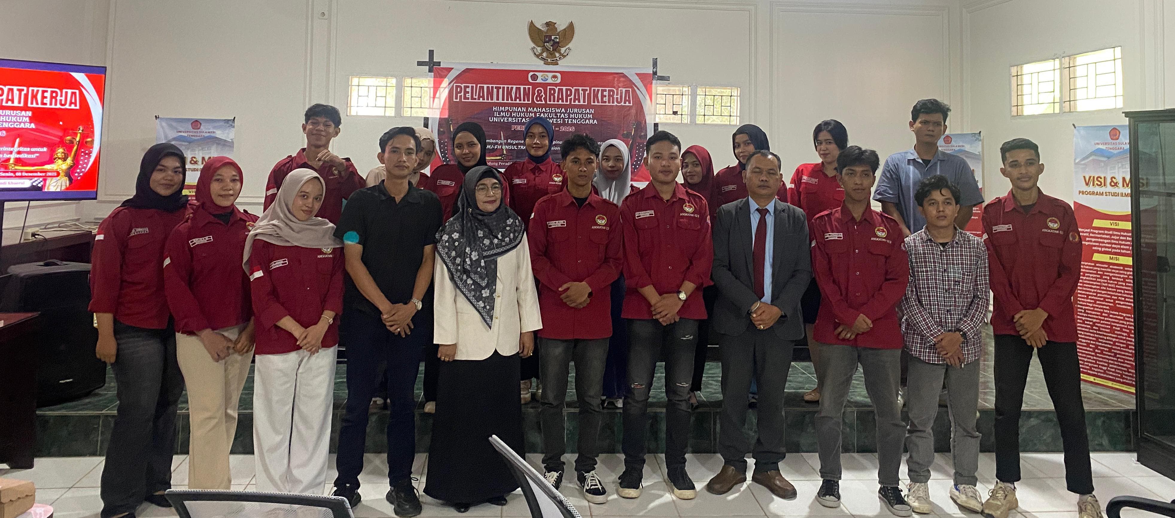 Pelantikan Pengurus HMJ-FH Unsultra 2025-2026 Resmi digelar, Tekankan Regenerasi Kepemimpinan Berintegritas