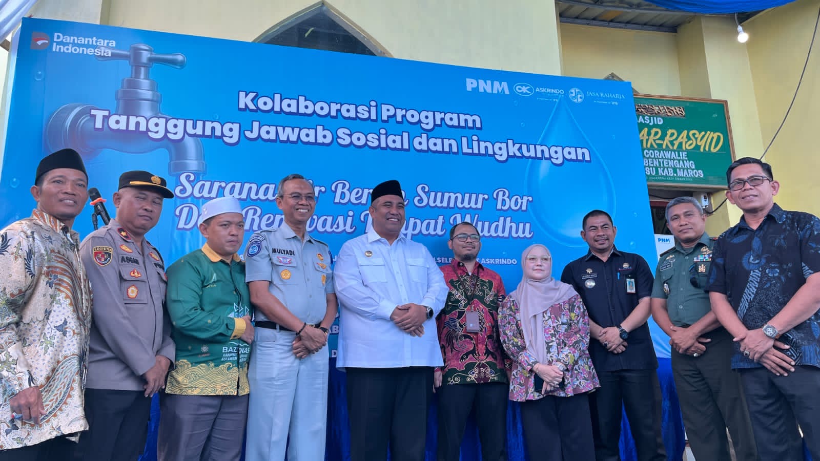 Kolaborasi Program PNM, Jasa Raharja dan Askrindo Realisasikan Sarana Air Bersih dan Renovasi Tempat Wudhu di Maros
