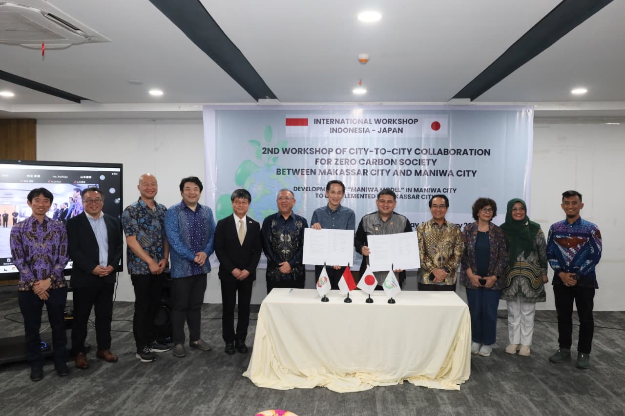 Wujudkan Kota Rendah Karbon, Munafri Arifuddin Resmikan Kolaborasi Makassar–Maniwa