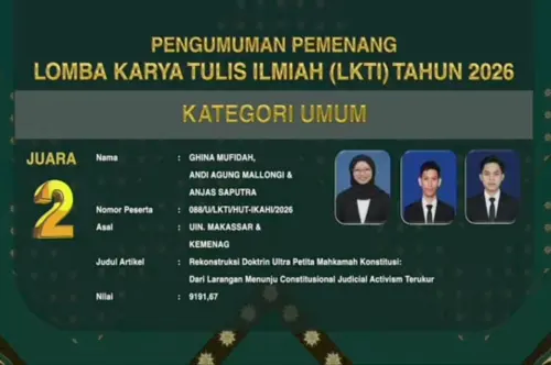 CPNS Kementerian Agama RI Raih Juara II LKTI Nasional IKAHI Mahkamah Agung RI