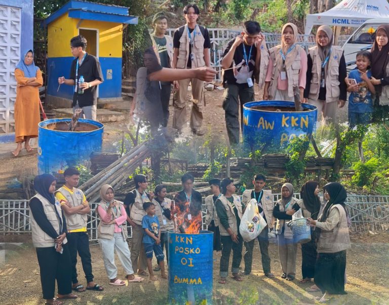 KKN Universitas PGRI Sumenep Posko 1 Desa Lobuk Ciptakan Inovasi Tungku Pembakaran Sampah Minim Asap